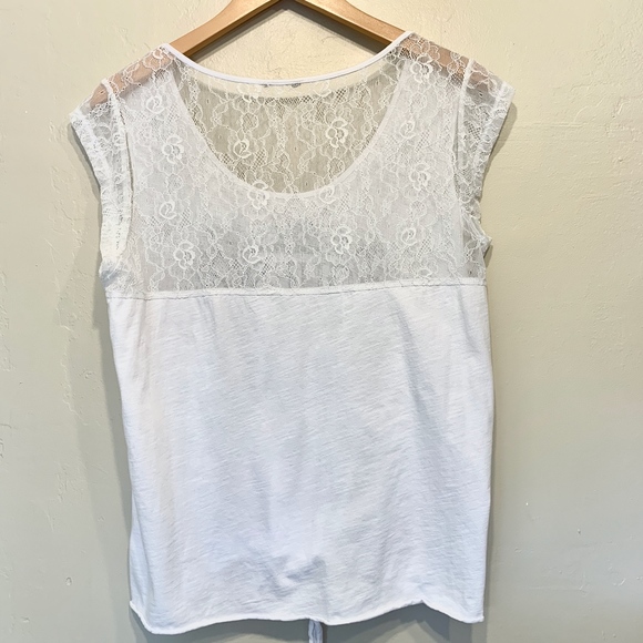 Guess Jeans | Y2K Vibes Graphic Logo Embellished Rhinestone Lace Tie Front Top - Picture 3 of 8